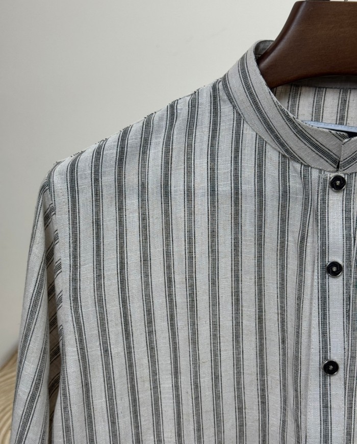 Naaz Grey Stripe Panjabi - 244