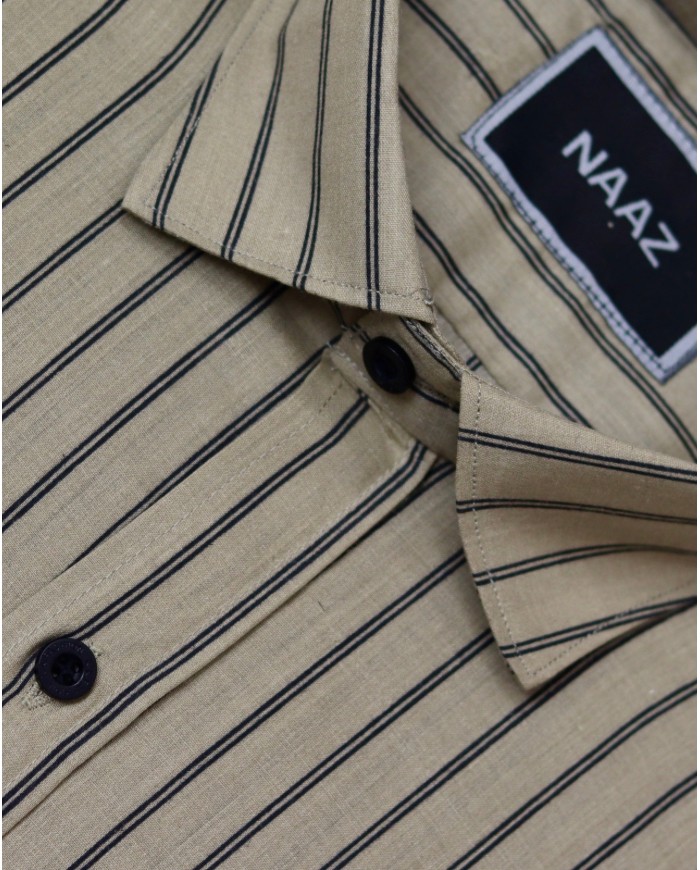 Full Sleeve Shirt - Coffee Brown Stripe